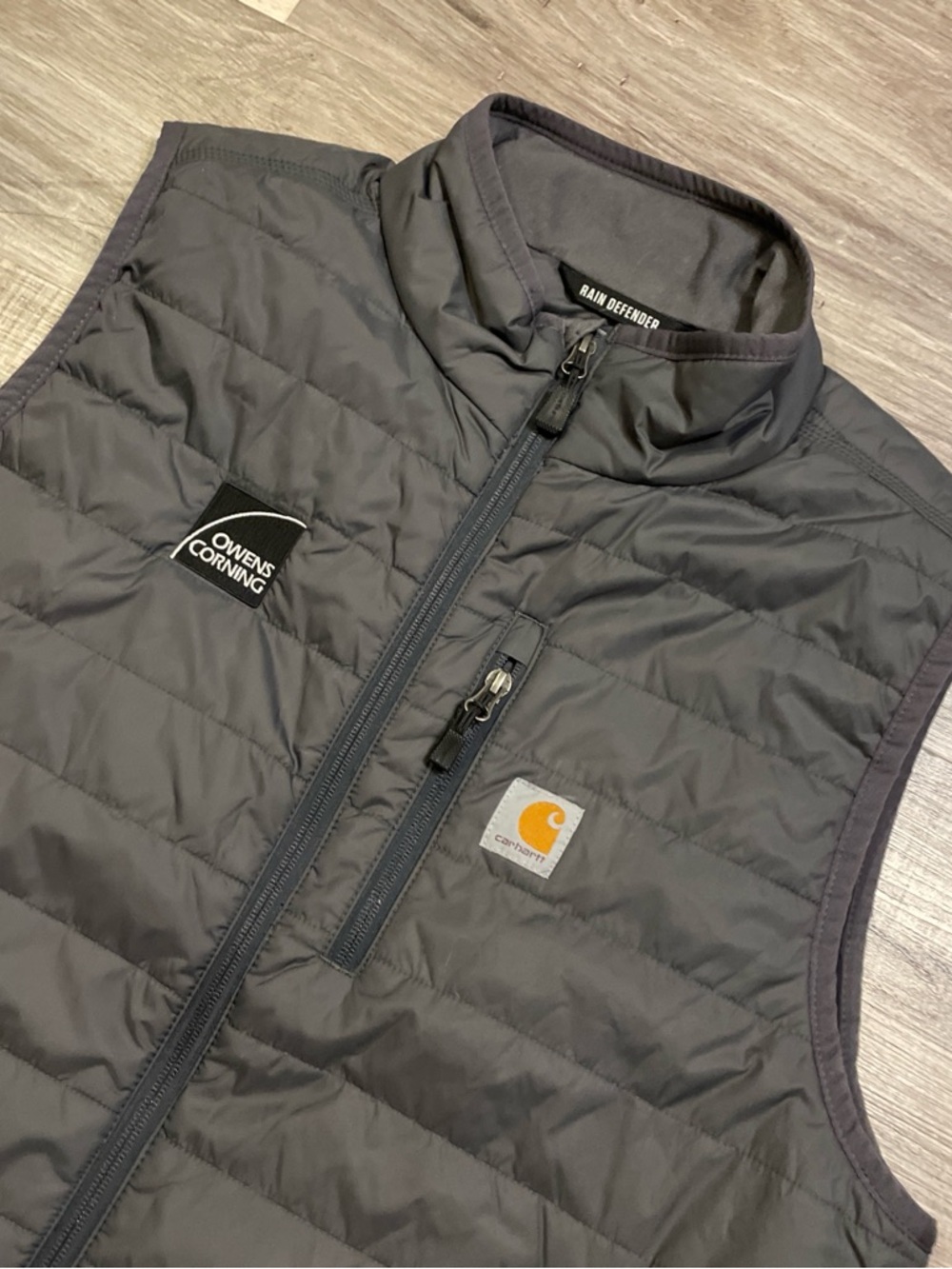 Carhartt Rain Defender Quilted Vest in Dark Gray - Picture 2 of 4